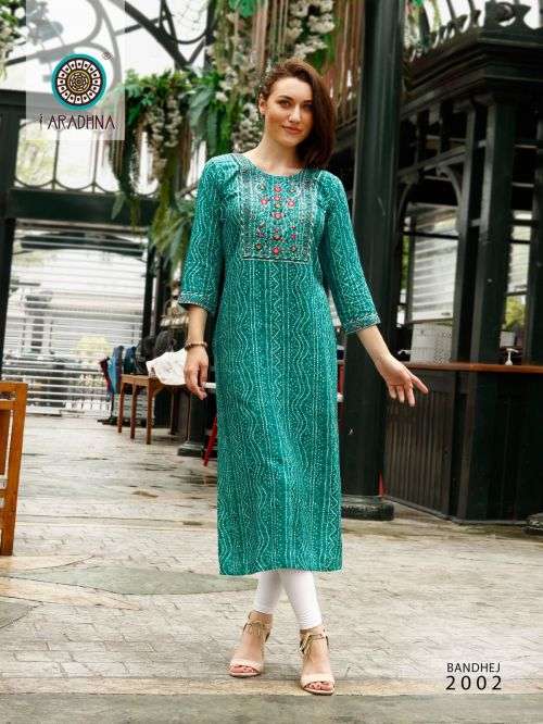 Aradhna Bandhej Vol 2 Catalog Festive Wear Designer Kurtis Wholesale