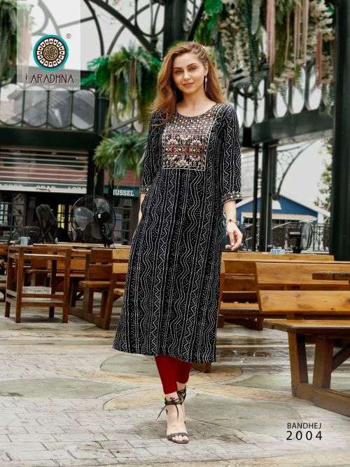 Aradhna Bandhej Vol 2 Catalog Festive Wear Designer Kurtis Wholesale