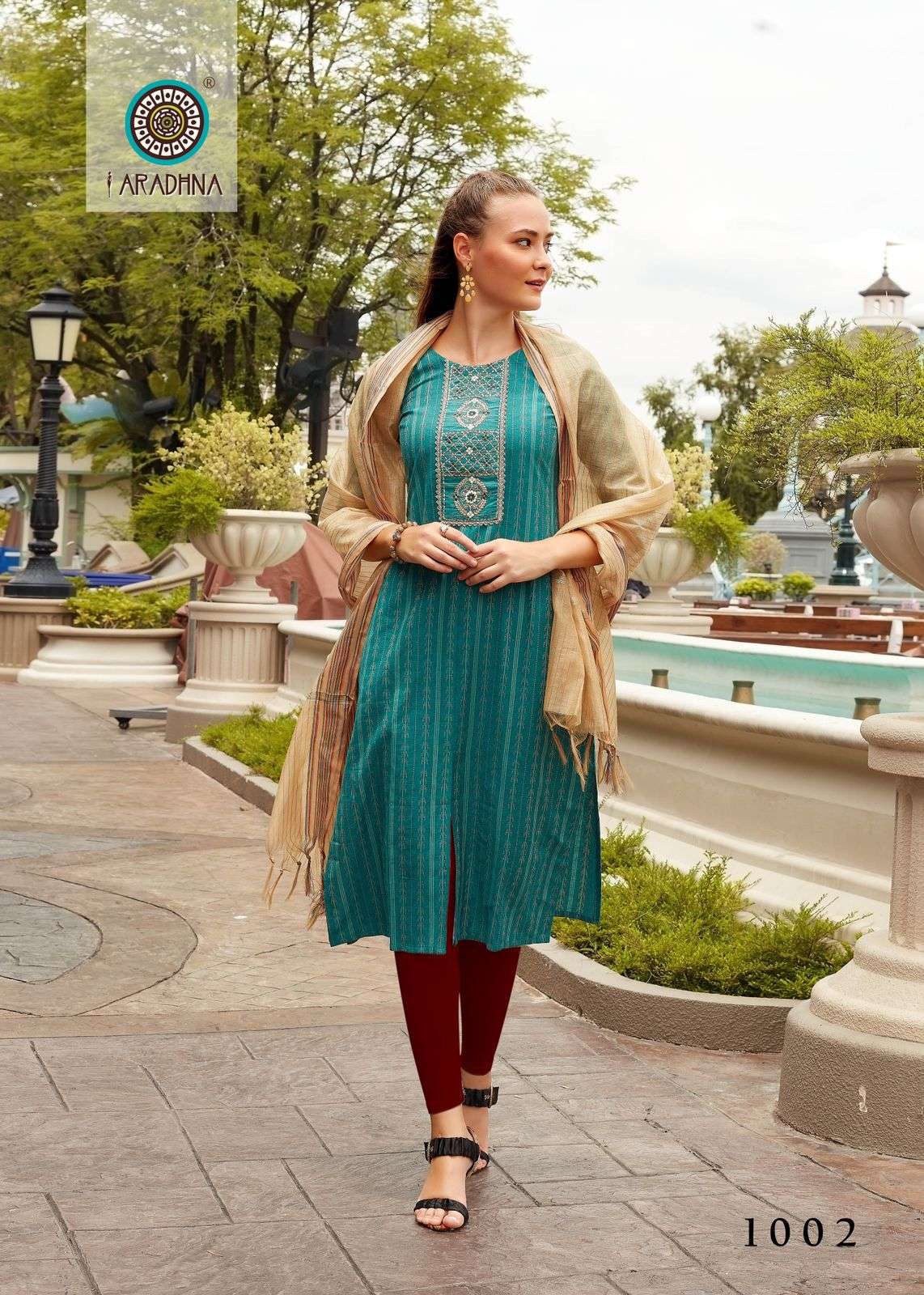 Aradhna Pearl Vol 1 Catalog Fancy Wear Kurti With Dupatta For Women
