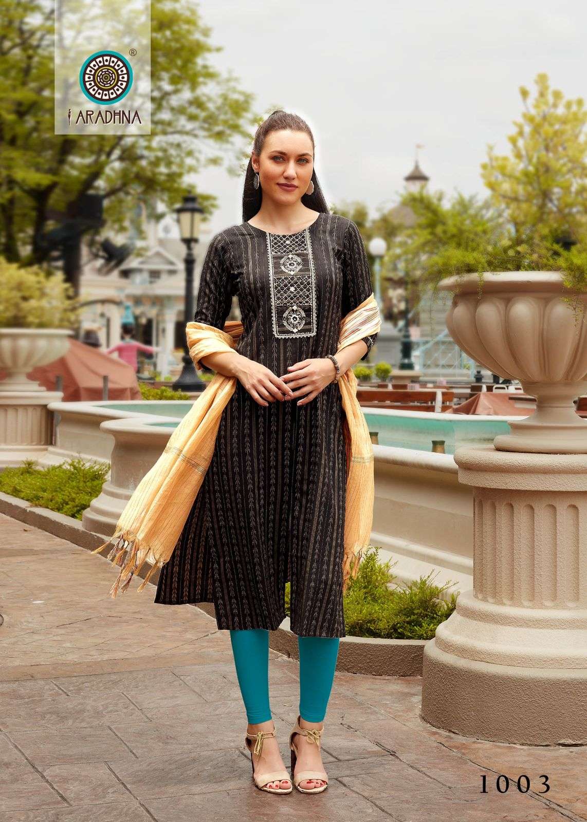 Aradhna Pearl Vol 1 Catalog Fancy Wear Kurti With Dupatta For Women