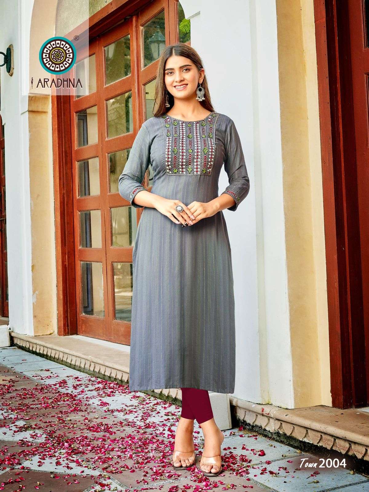 Aradhna Talk Of The Town Vol 2 Catalog Fancy Viscose Long Kurtis Wholesale
