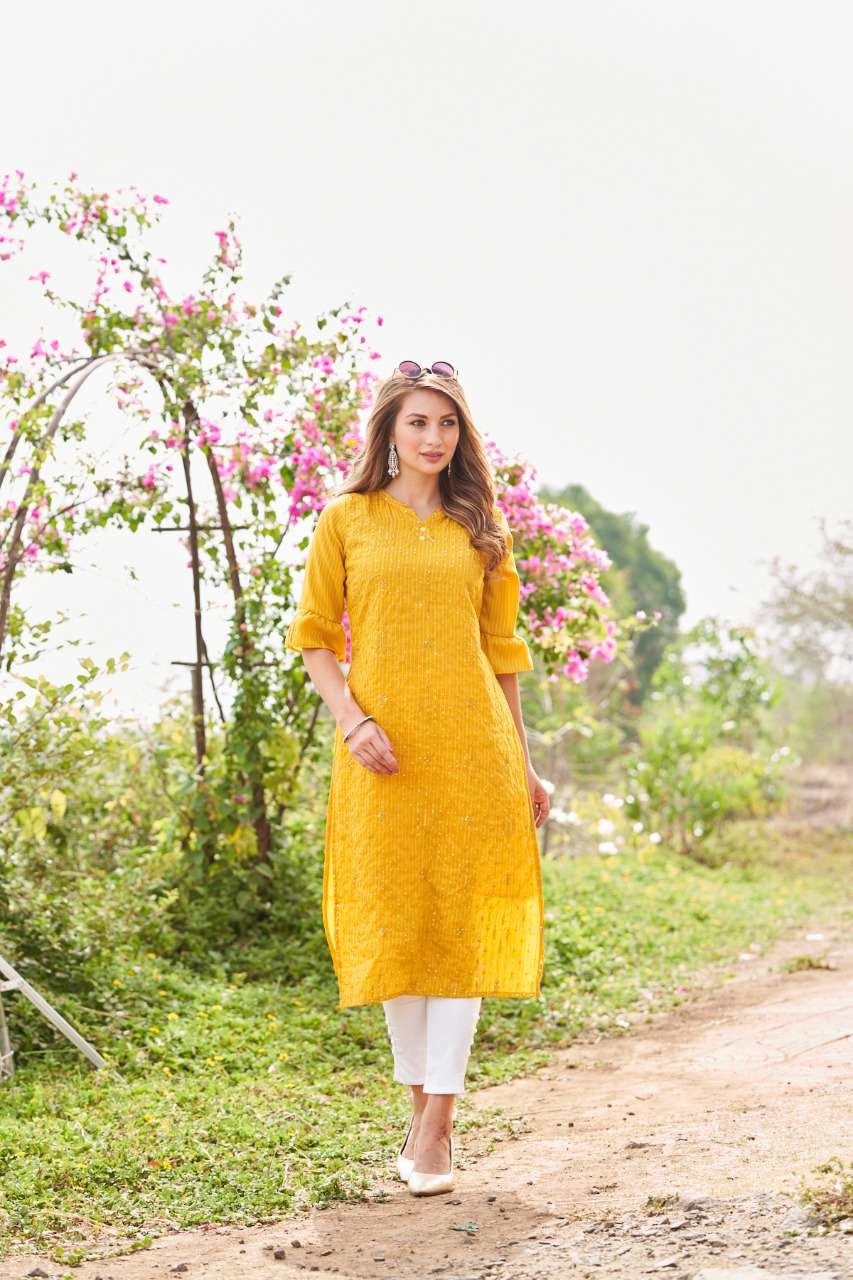 Art Riddhs Hanshika Catalog Embroidery Wear Kurtis Wholesale