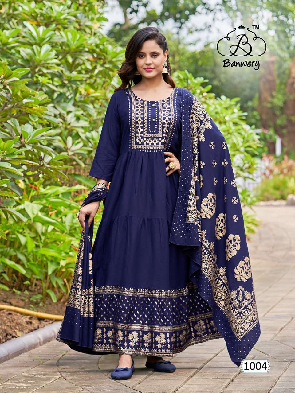 Banwery Ramuloo Ramulaa Catalog Heavy Rayon With Foil print Kurti With Dupatta Wholesale