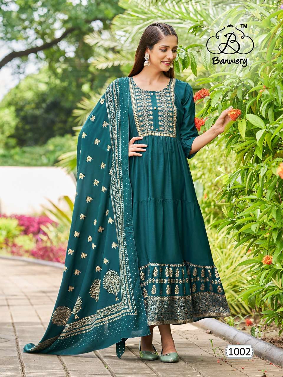Banwery Ramuloo Ramulaa Catalog Heavy Rayon With Foil print Kurti With Dupatta Wholesale
