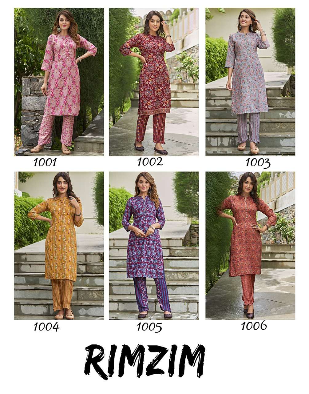 Banwery Rimzim Catalog Heavy Muslin Foil Print Kurti With Bottom Wholesale