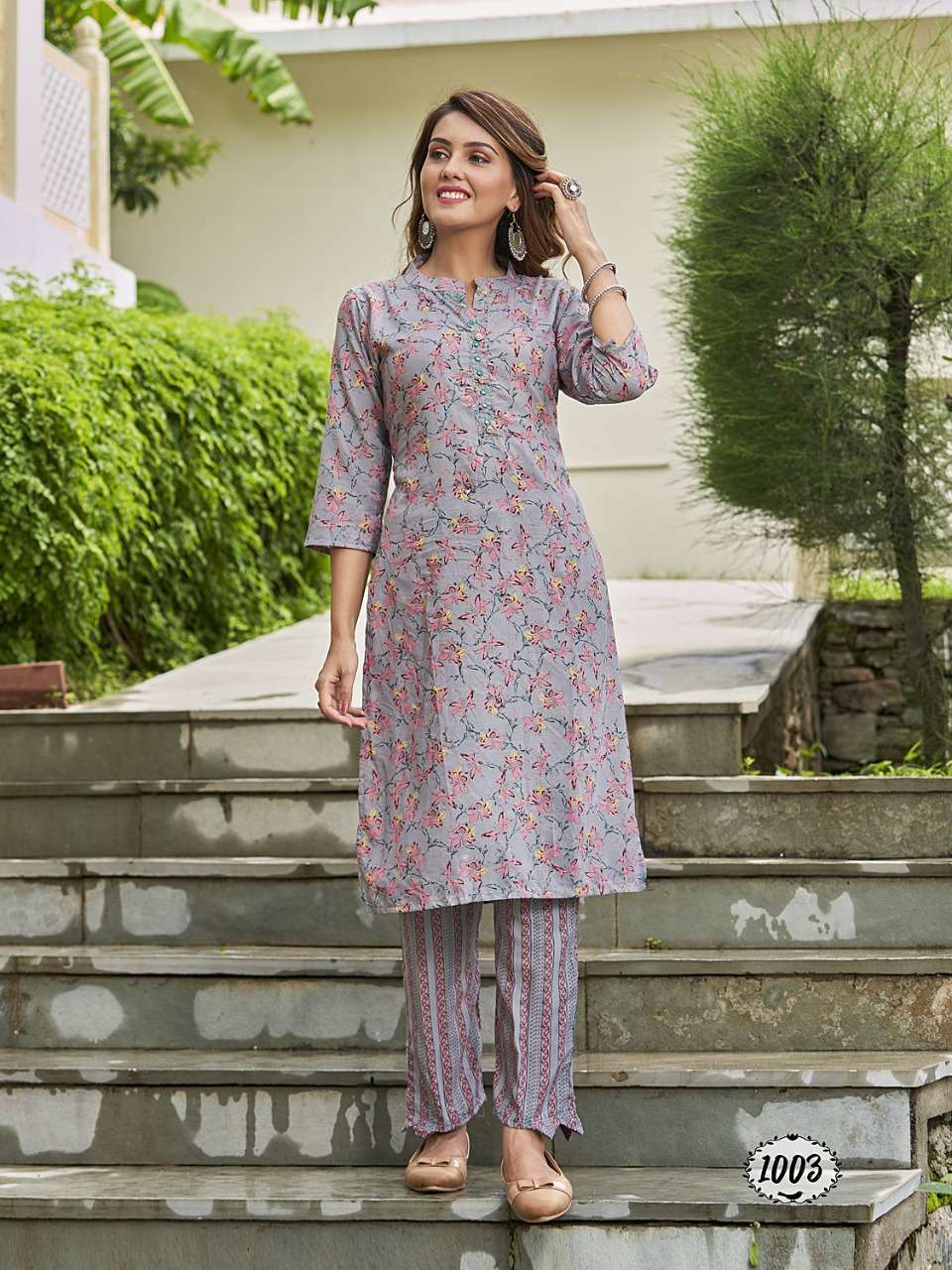 PSYNA 2072 SERIES PURE MUSLIN KURTI WITH BOTTOM