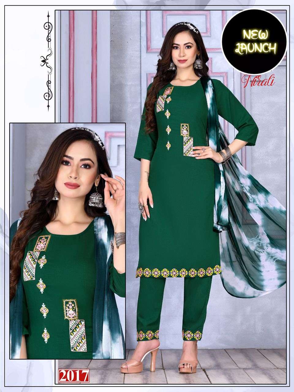 Beauty Nirali Catalog Rayon Top With Bottom Dupatta Wholesale