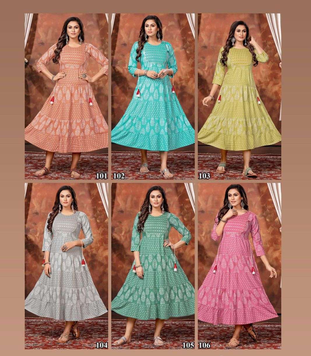 Beauty Queen Apeksha Catalog Heavy Rayon Printed Long Kurtis Wholesale