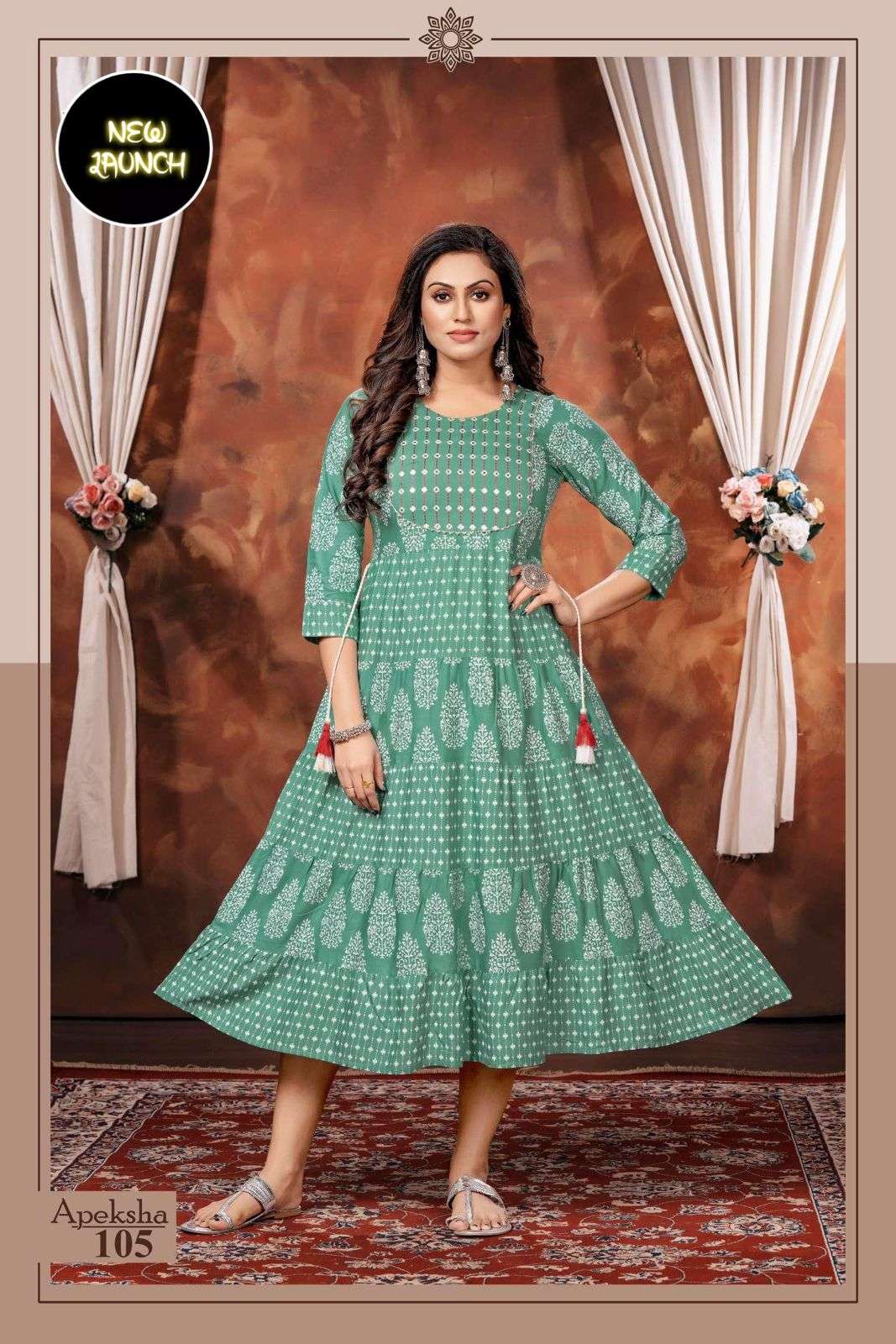 Beauty Queen Apeksha Catalog Heavy Rayon Printed Long Kurtis Wholesale