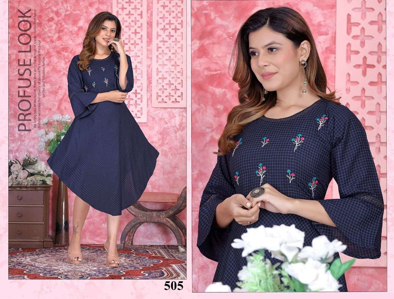 Beauty Queen Canty Vol 1 Catalog Rayon Embroidery Kurtis