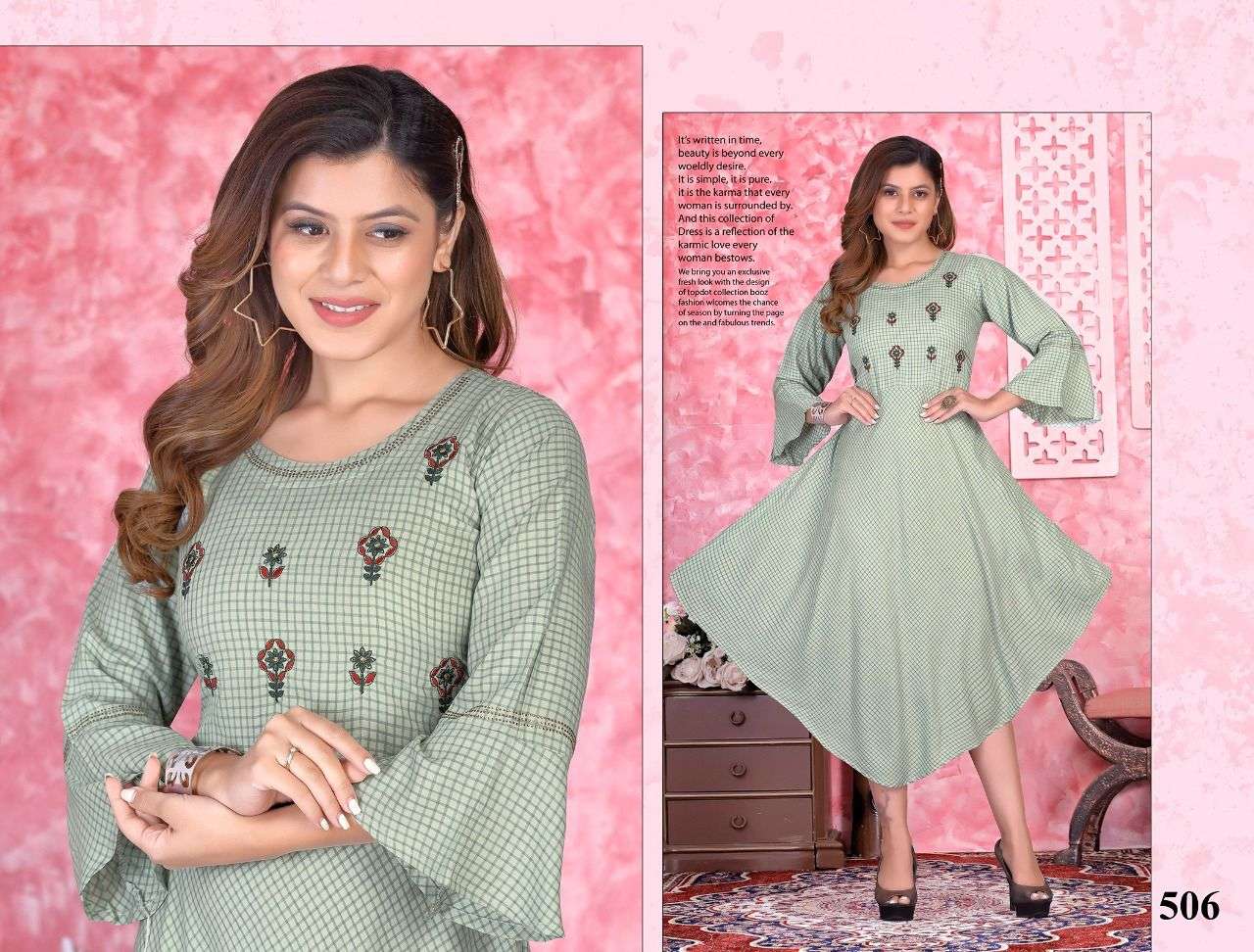 Beauty Queen Canty Vol 1 Catalog Rayon Embroidery Kurtis