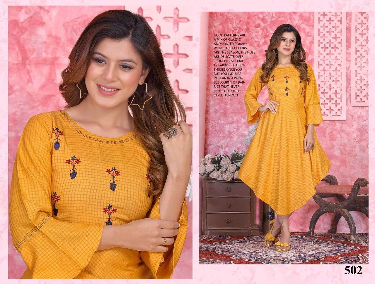 Beauty Queen Canty Vol 1 Catalog Rayon Embroidery Kurtis