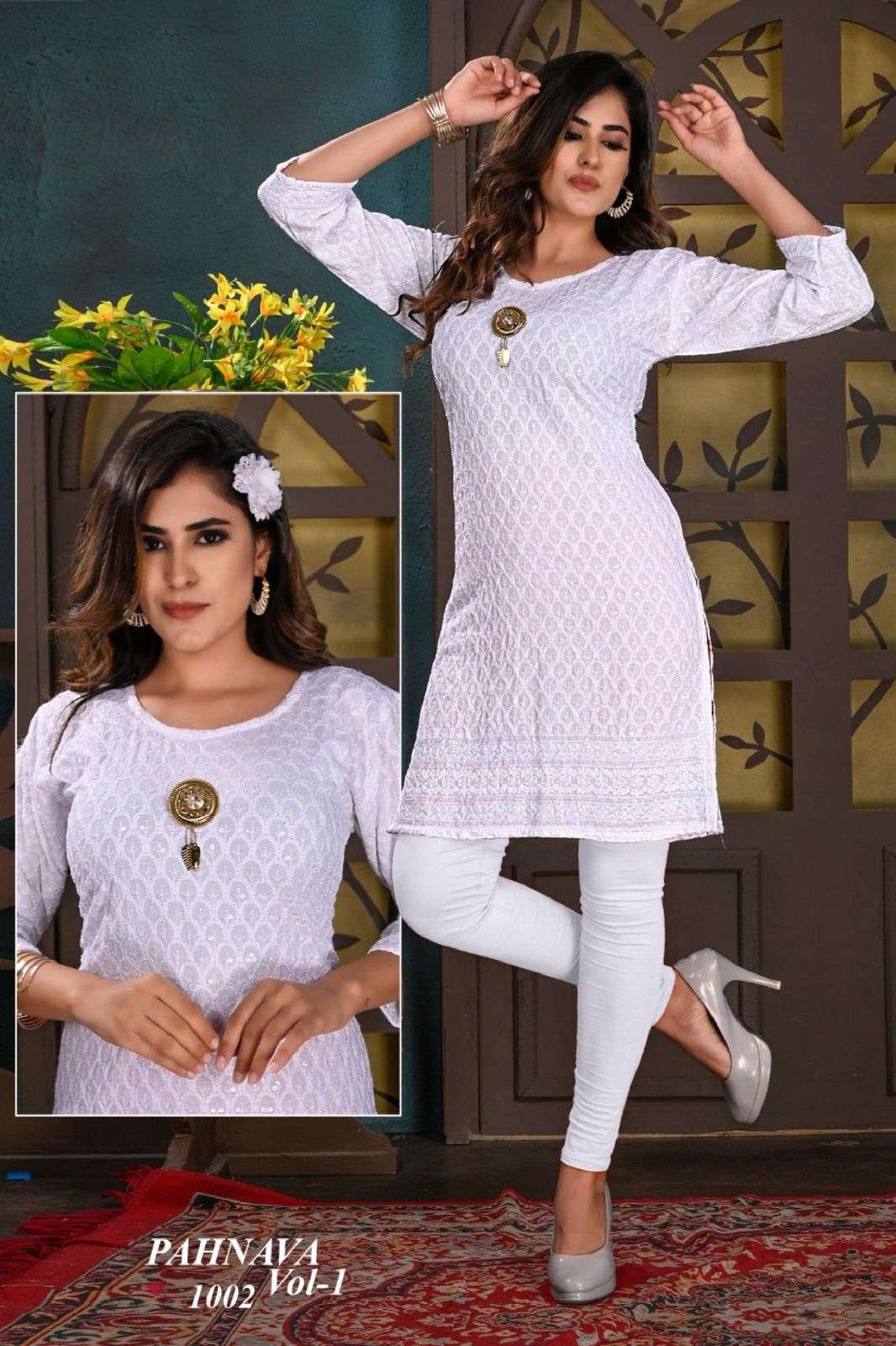 Beauty Queen Pahnava Vol 1 Catalog Rayon Designer Kurtis