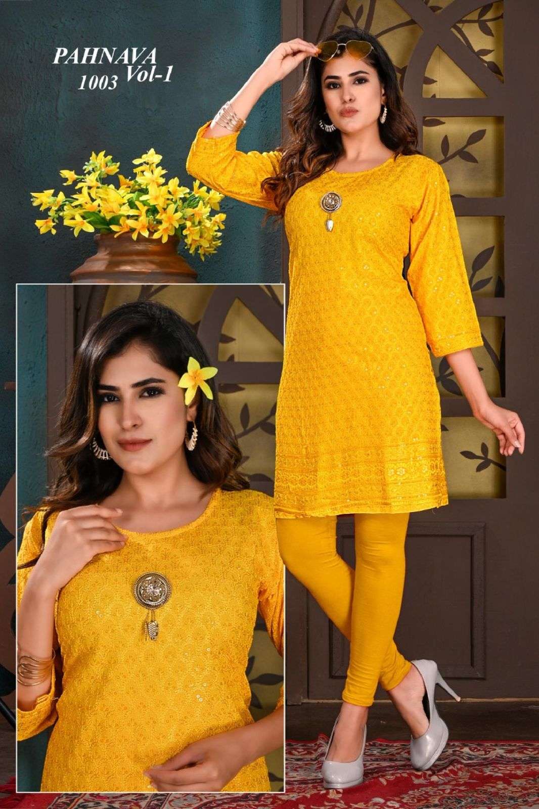 Beauty Queen Pahnava Vol 1 Catalog Rayon Designer Kurtis