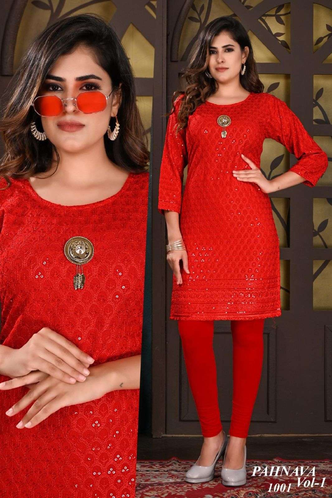 Beauty Queen Pahnava Vol 1 Catalog Rayon Designer Kurtis