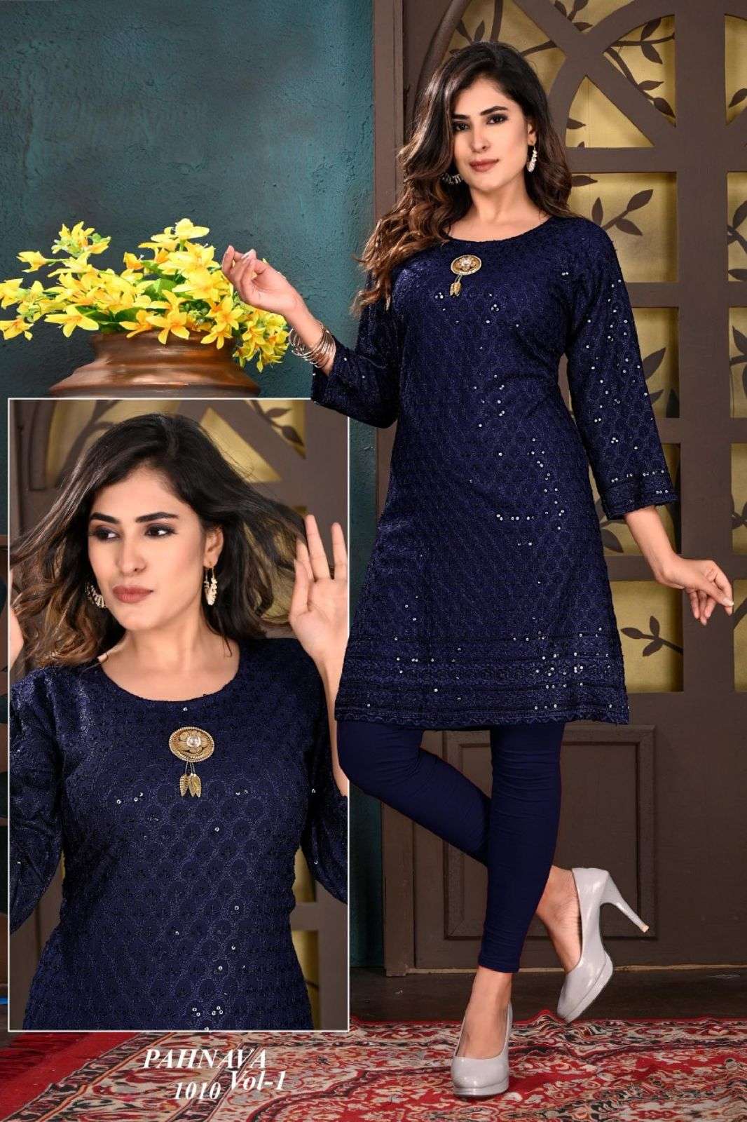 Beauty Queen Pahnava Vol 1 Catalog Rayon Designer Kurtis