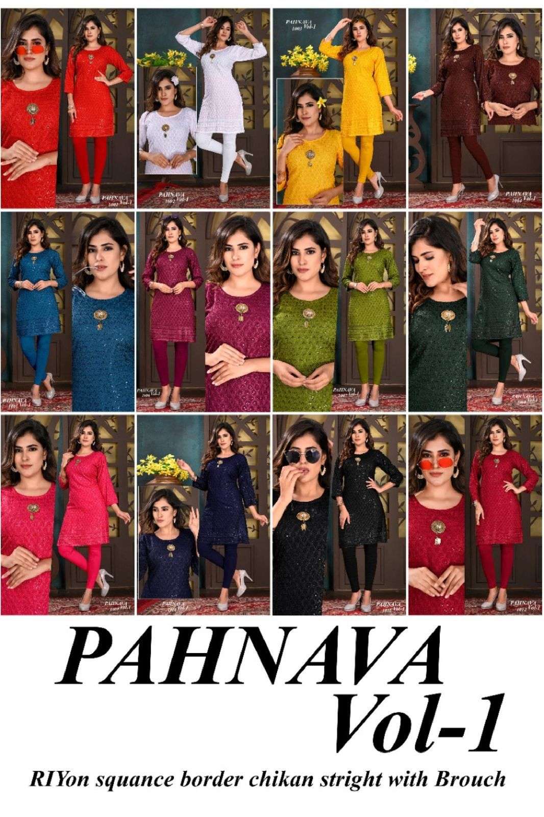 Beauty Queen Pahnava Vol 1 Catalog Rayon Designer Kurtis