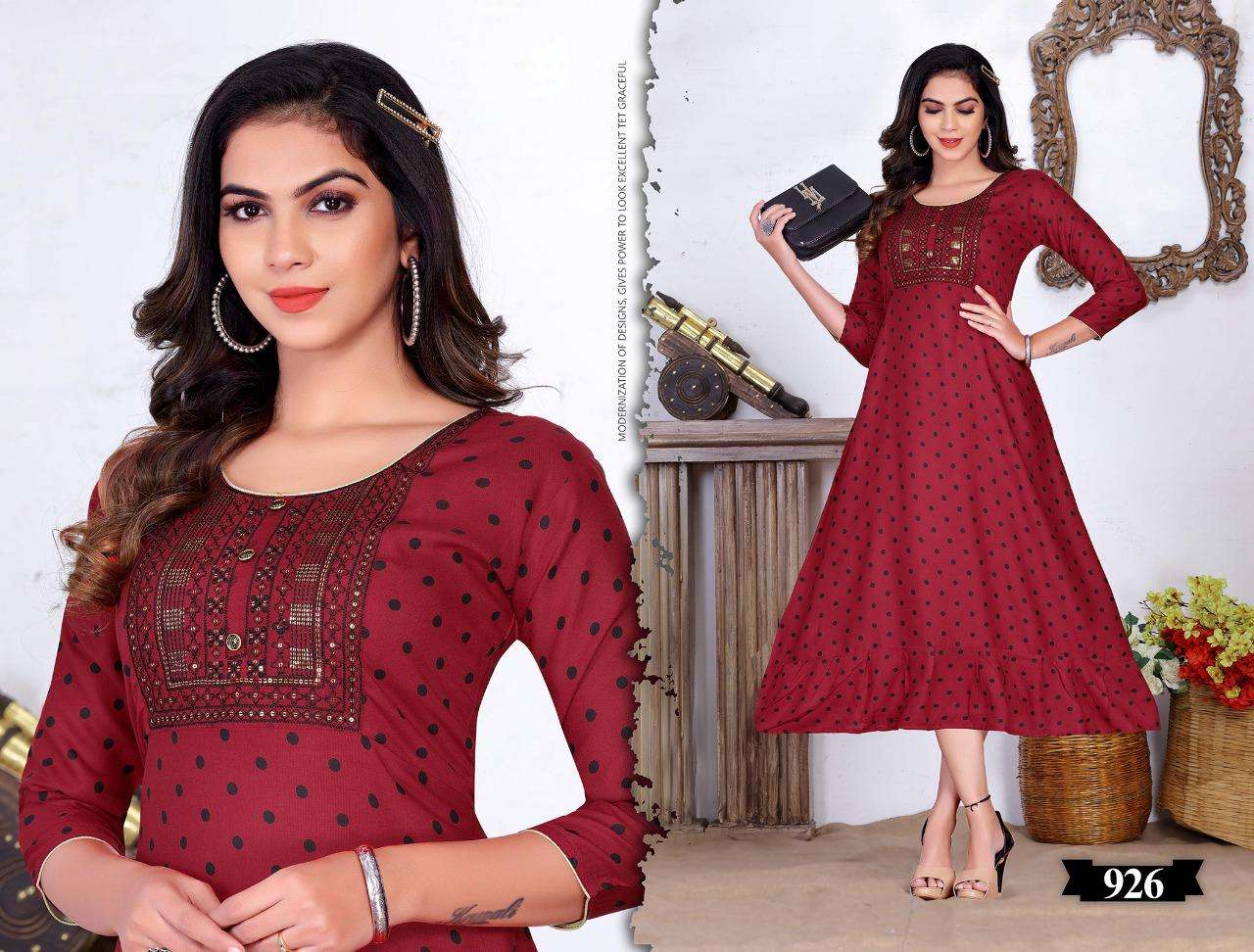 Beauty Rainy 921 Catalog Fancy Wear Long Anarakli Kurtis Wholesale
