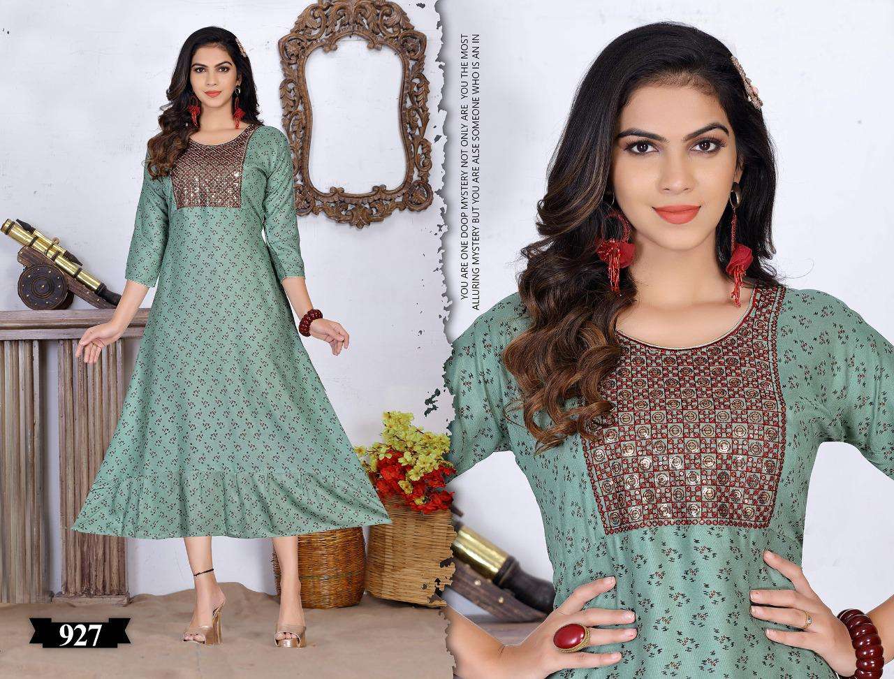 Beauty Rainy 921 Catalog Fancy Wear Long Anarakli Kurtis Wholesale