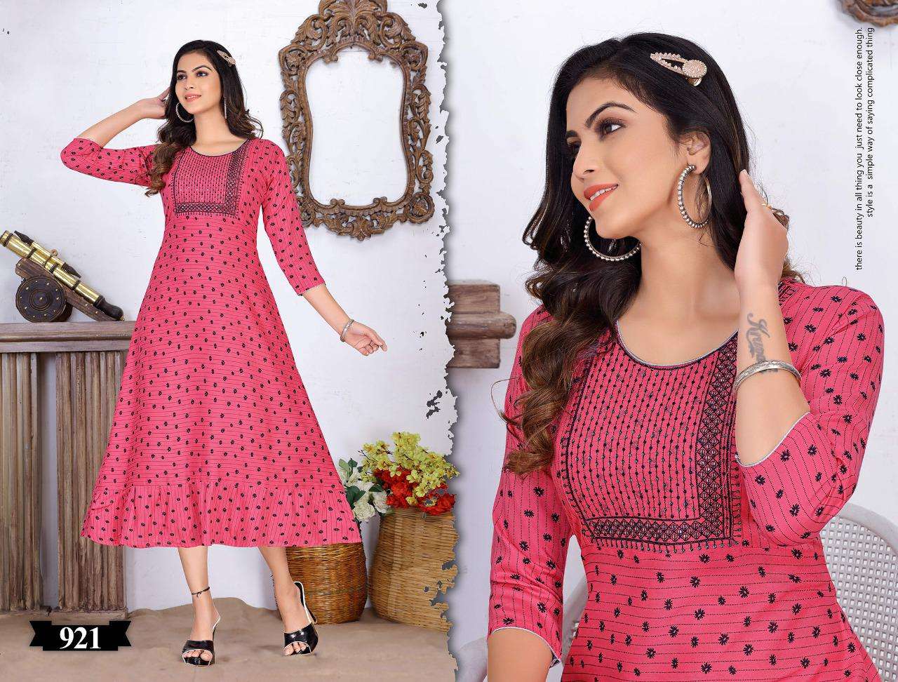 Beauty Rainy 921 Catalog Fancy Wear Long Anarakli Kurtis Wholesale
