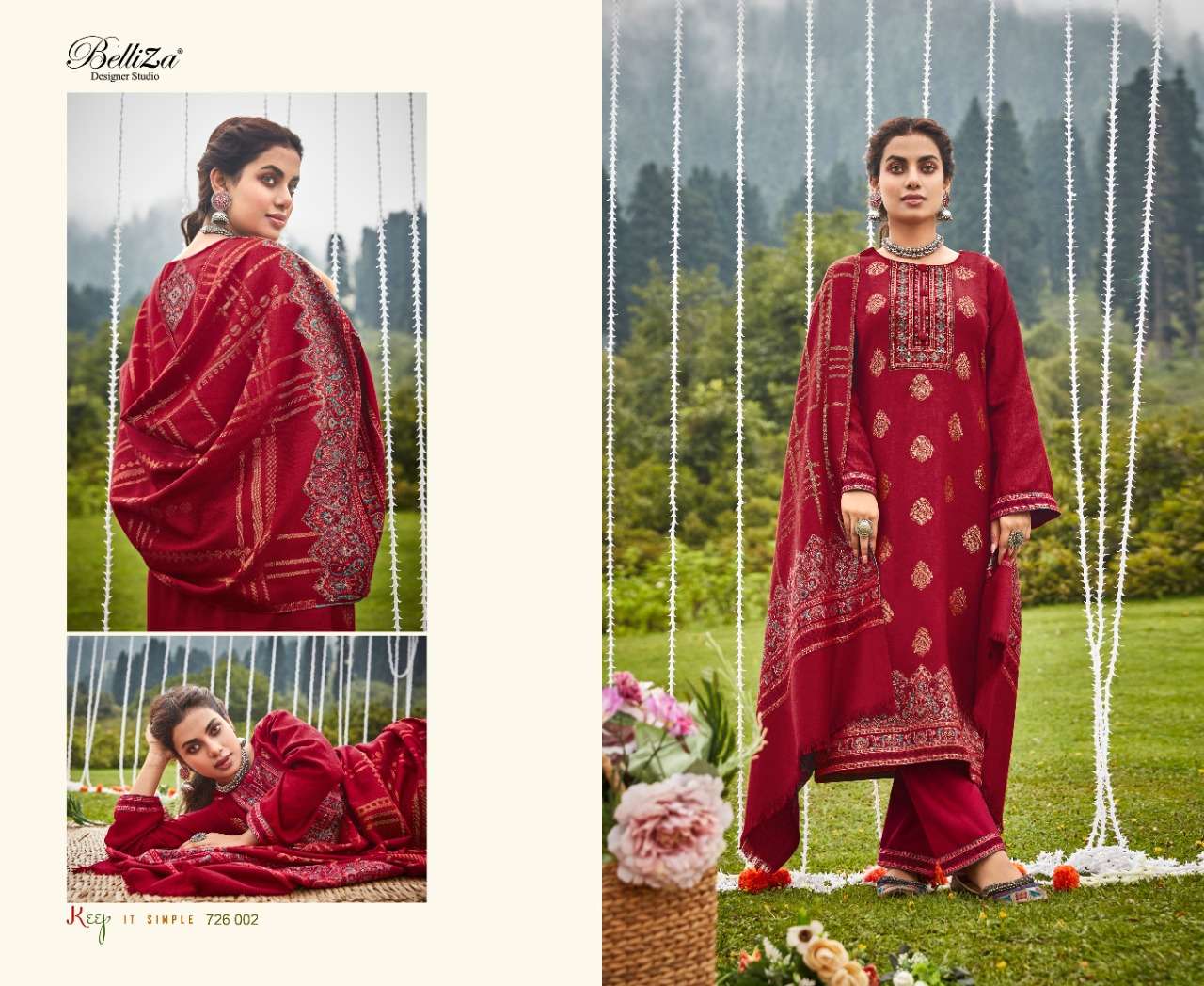Belliza Gulbano Catalog Ready Made Pashmina Wear Dress Materials Wholesale