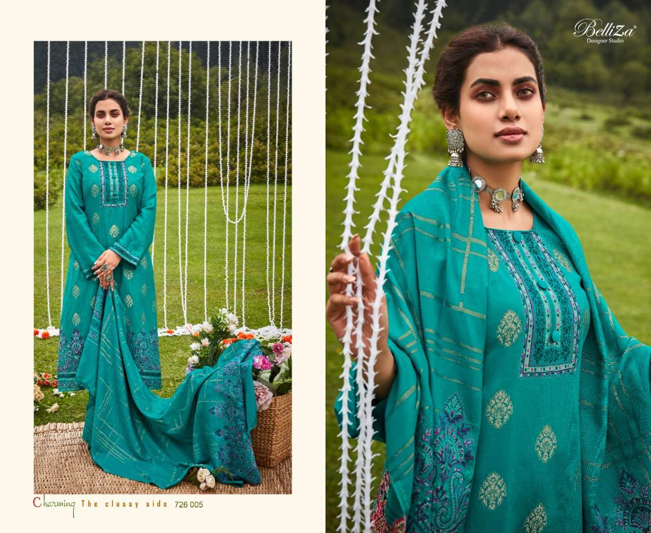 Belliza Gulbano Catalog Ready Made Pashmina Wear Dress Materials Wholesale