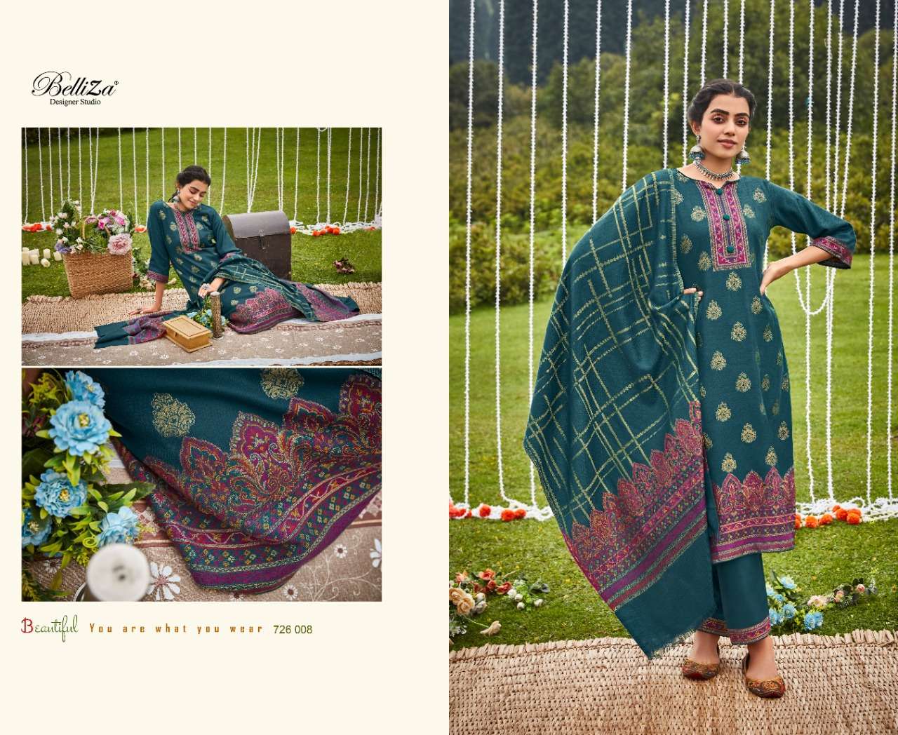 Belliza Gulbano Catalog Ready Made Pashmina Wear Dress Materials Wholesale