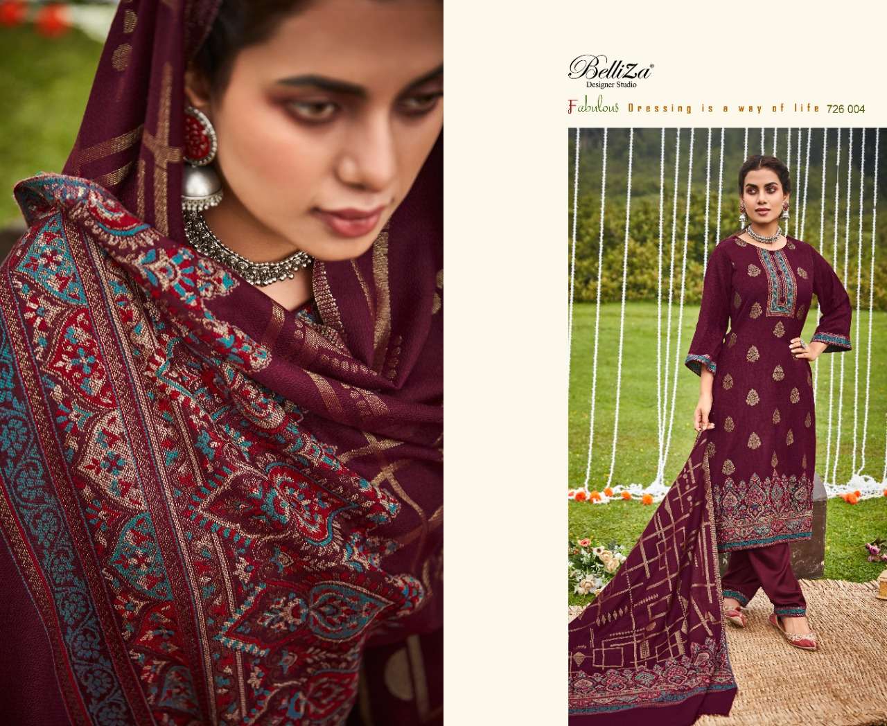 Belliza Gulbano Catalog Ready Made Pashmina Wear Dress Materials Wholesale