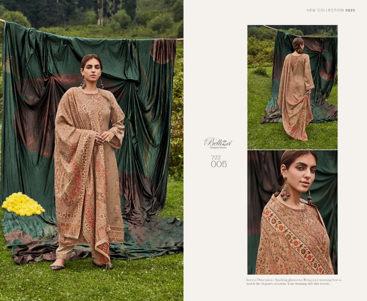 Belliza Rumi Catalog Exclusive Wear Pashmina Dress Materials Wholesale
