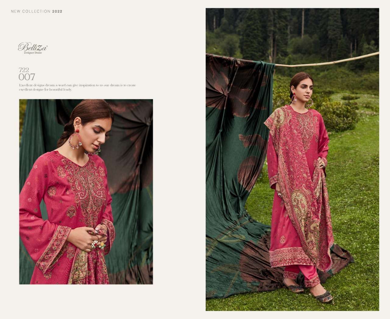 Belliza Rumi Catalog Exclusive Wear Pashmina Dress Materials Wholesale