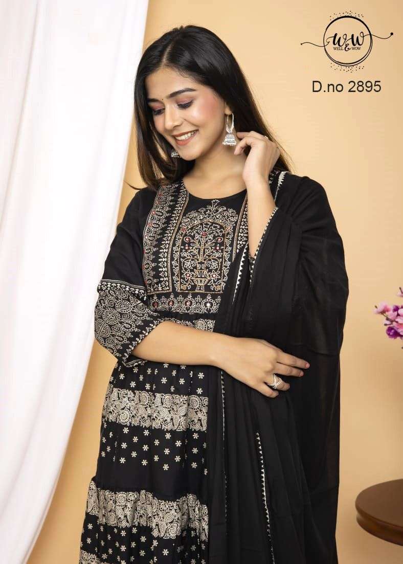 Black Jacquard Kurta Set with Dupatta – Dressline Fashion