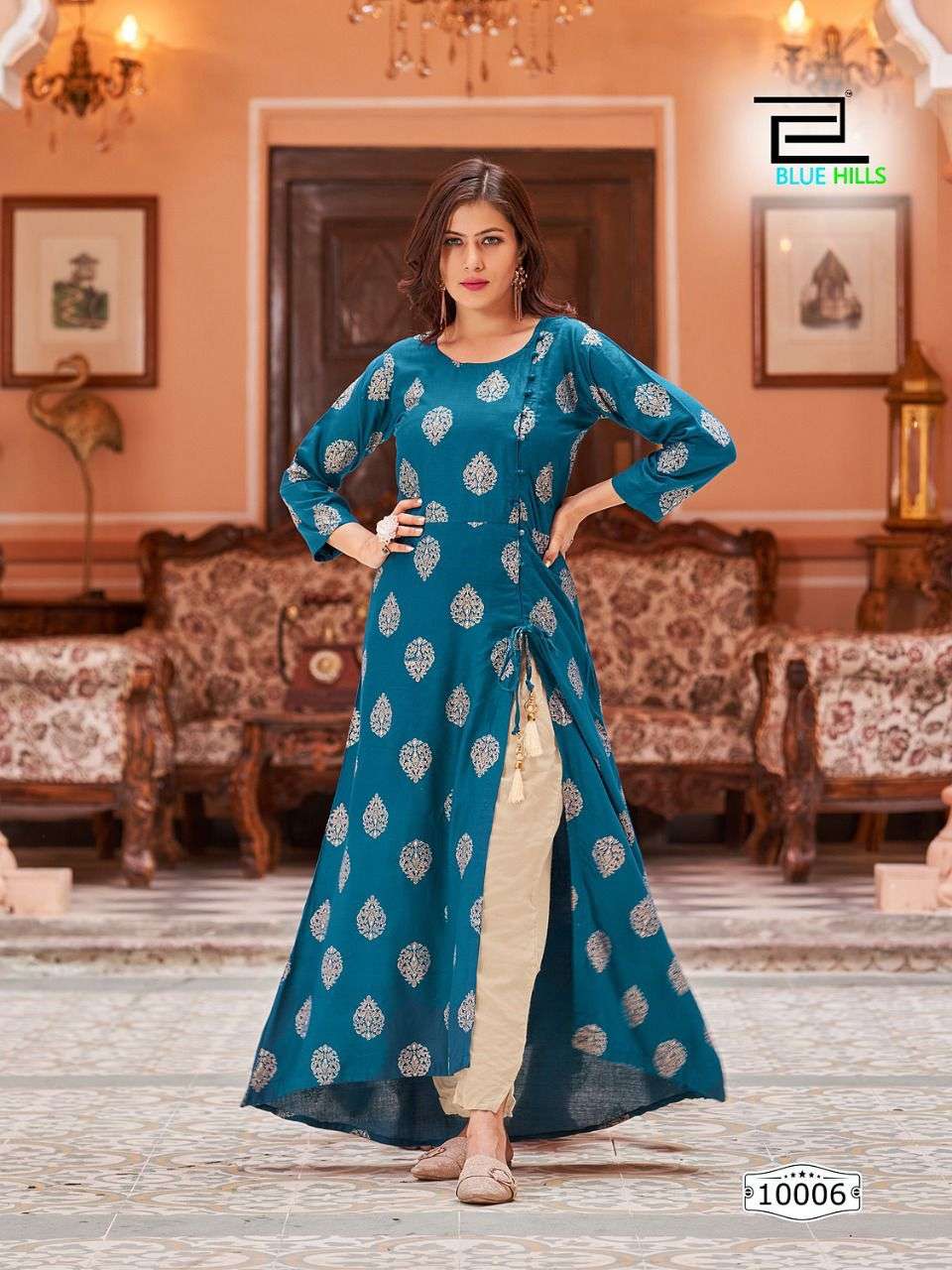 Blue Hills First Date Vol 10 Catalog Rayon Designer Kurtis Wholesale