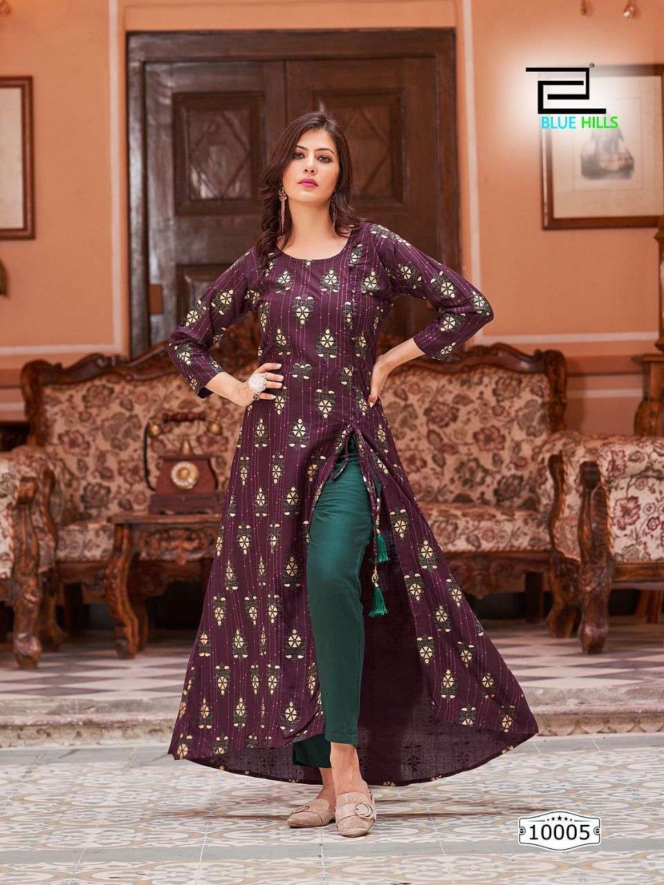 Blue Hills First Date Vol 10 Catalog Rayon Designer Kurtis Wholesale