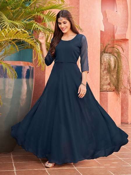 Anarkali georgette kurtis sales