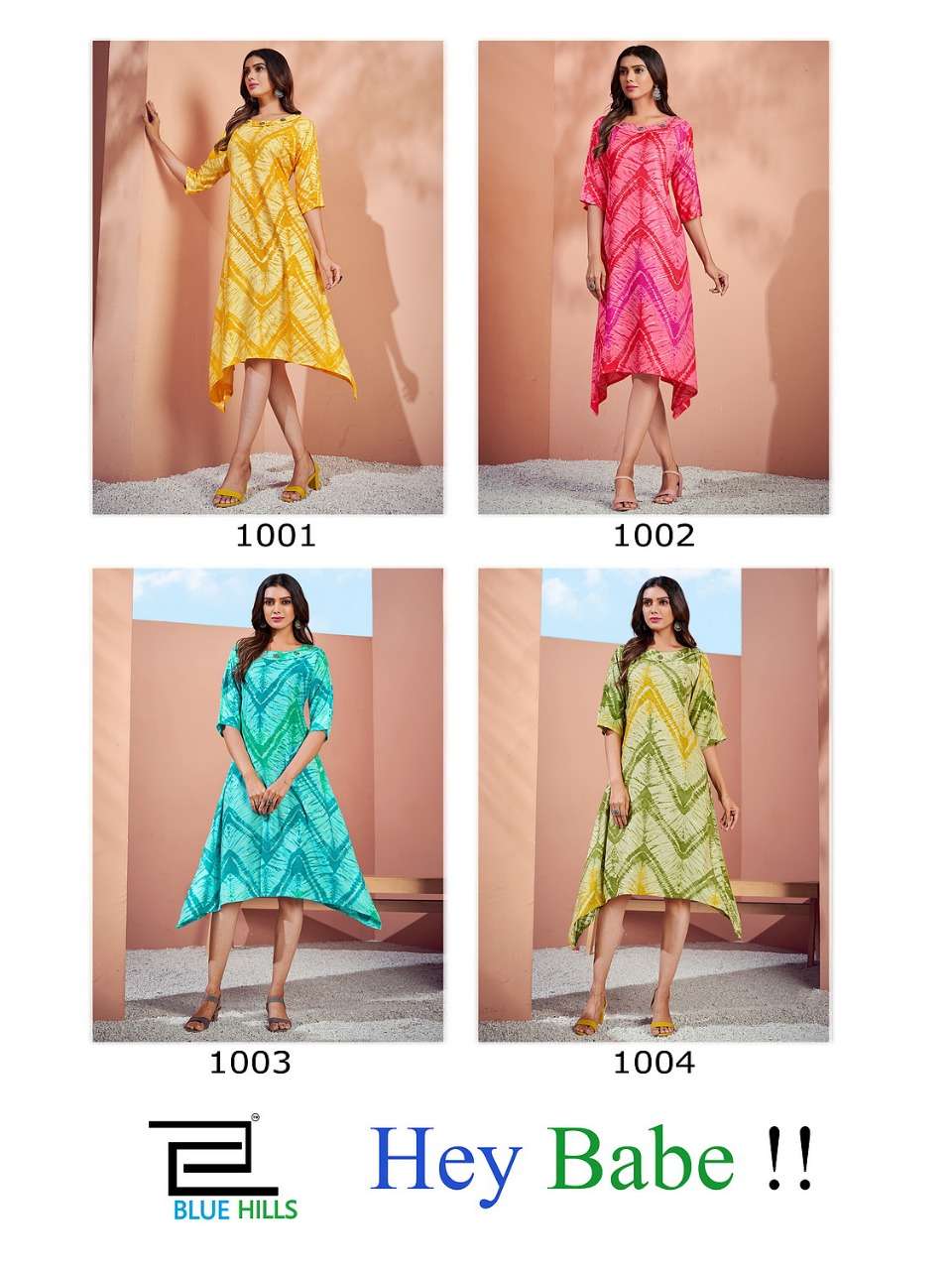 Blue Hills Hey Babe Catalog Heavy Rayon Designer Kurtis Wholesale