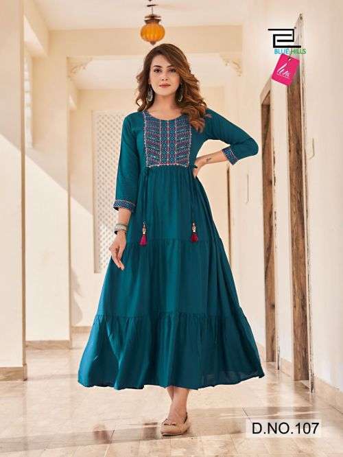 Blue Hills Jasmine Vol 2 Catalog Festival Wear Long Anarkali Kurtis