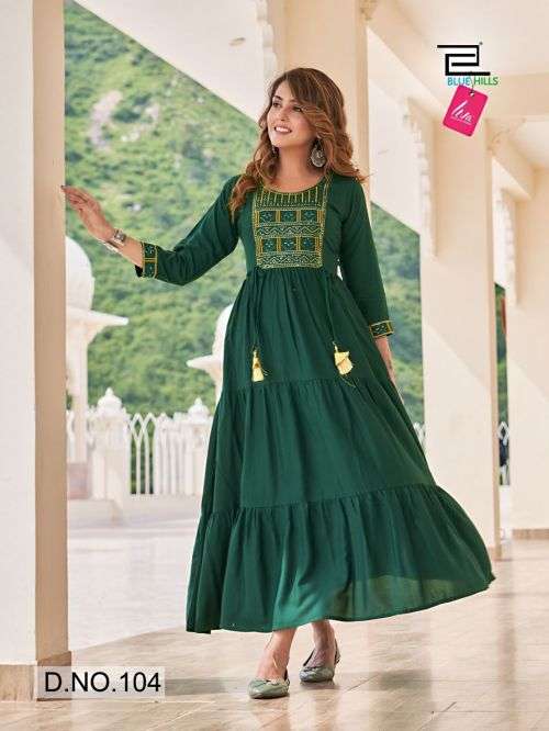 Blue Hills Jasmine Vol 2 Catalog Festival Wear Long Anarkali Kurtis