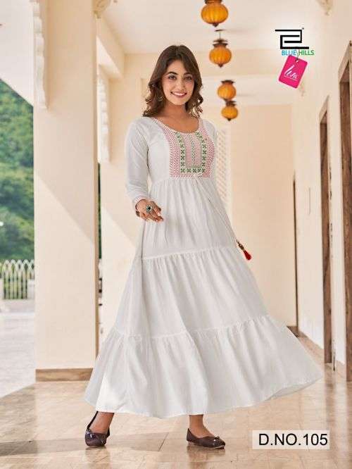 Blue Hills Jasmine Vol 2 Catalog Festival Wear Long Anarkali Kurtis
