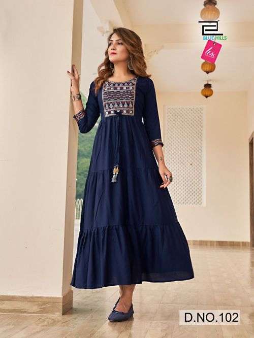 Blue Hills Jasmine Vol 2 Catalog Festival Wear Long Anarkali Kurtis