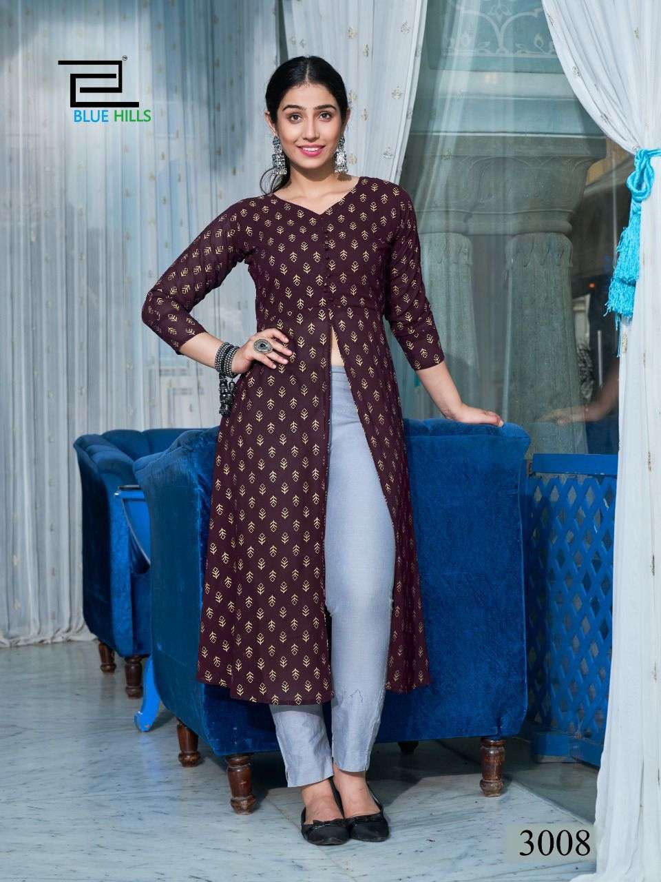 Blue Hills Zia Vol 3 Regular Wear Wholesale Georgette Kurtis