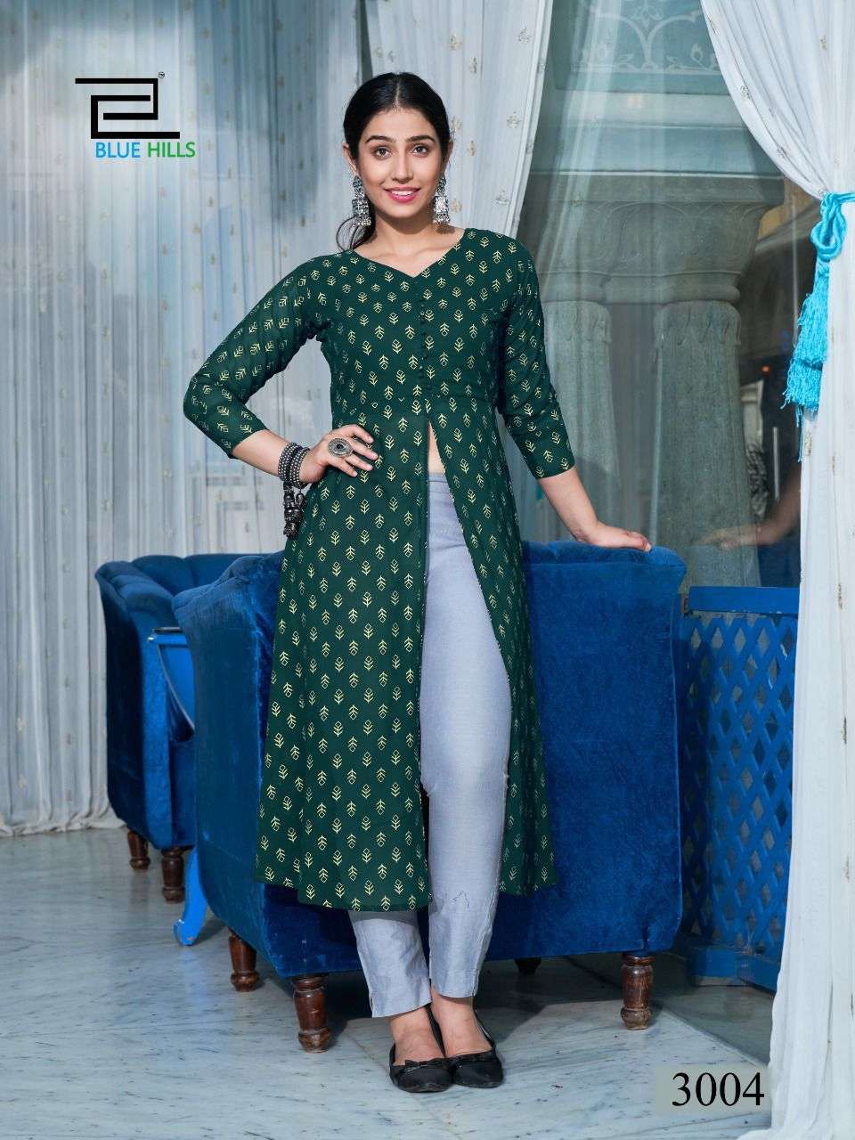 Blue Hills Zia Vol 3 Regular Wear Wholesale Georgette Kurtis