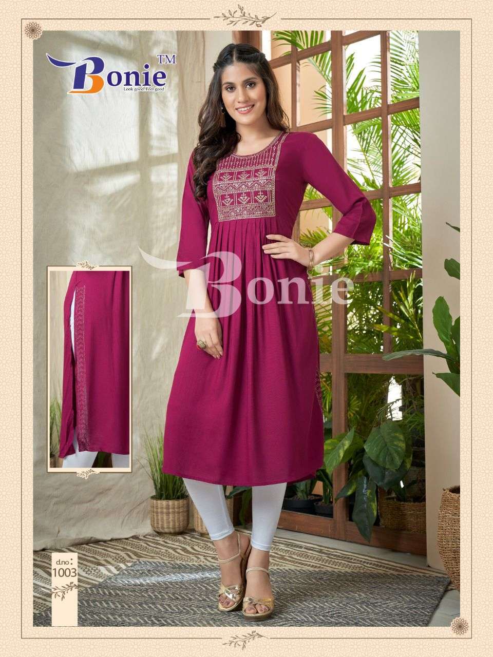 Bonie Zeal Catalog Party Wear Naira Cut Kurtis Wholesale