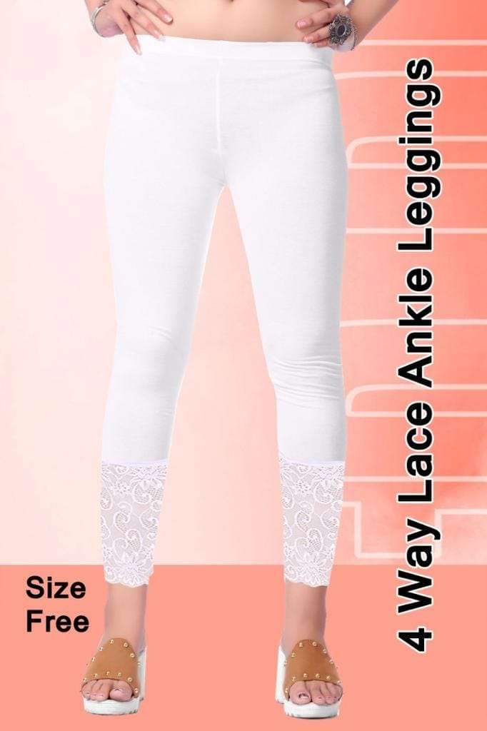 cotton india Lace Leggins Ankle style