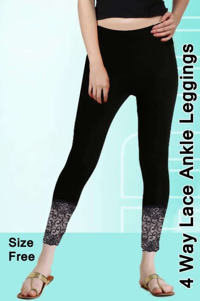 cotton india Lace Leggins Ankle style