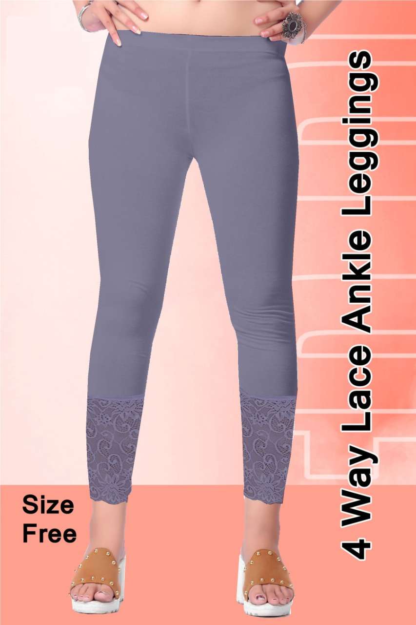 cotton india Lace Leggins Ankle style