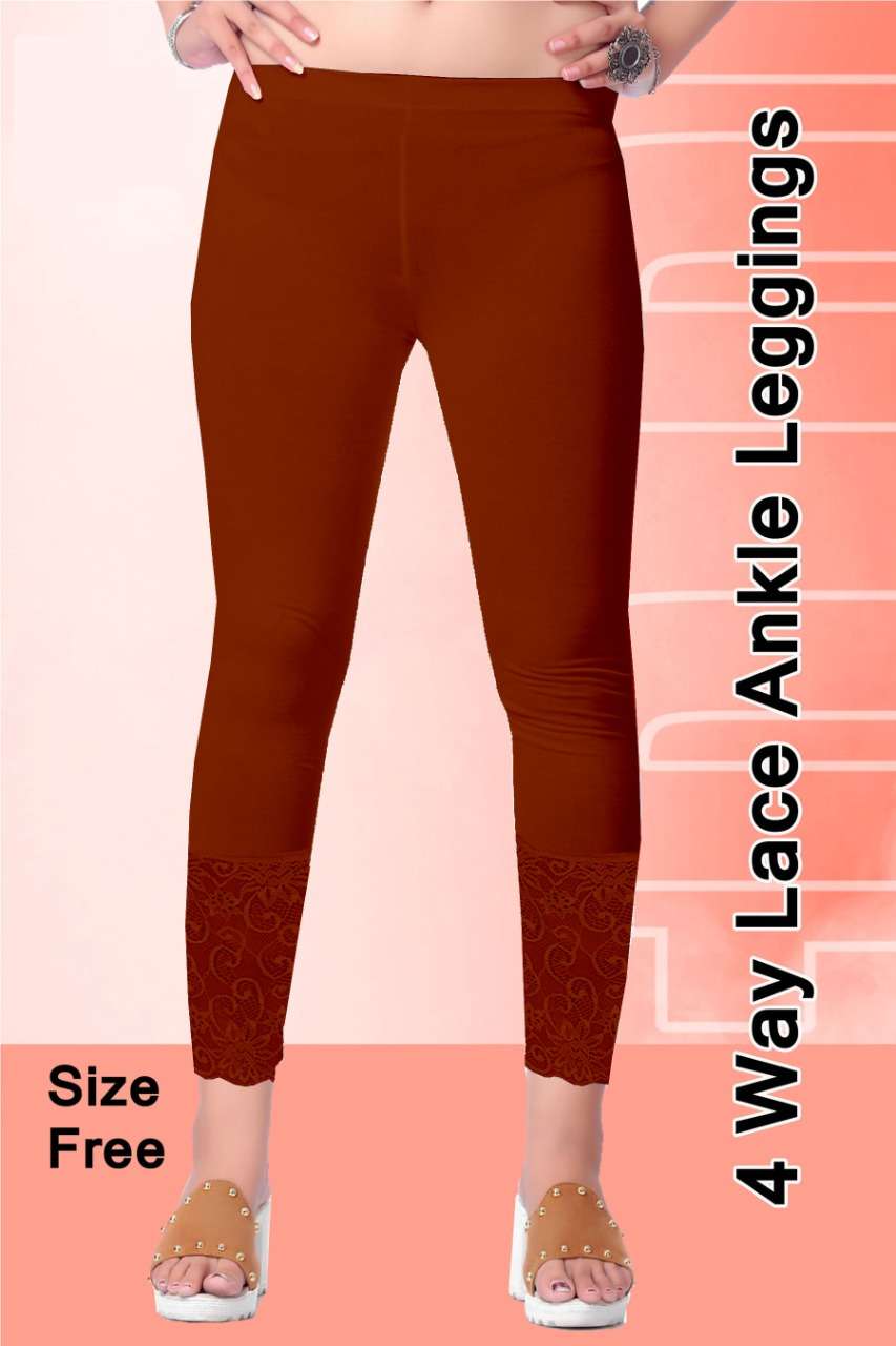 cotton india Lace Leggins Ankle style