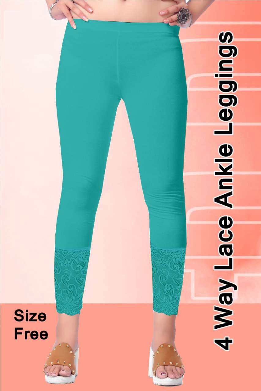 cotton india Lace Leggins Ankle style