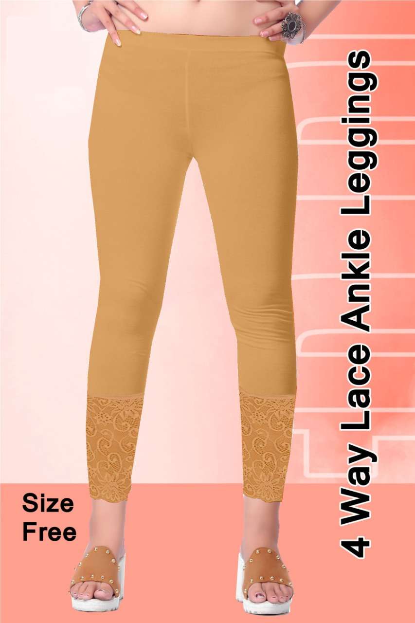 cotton india Lace Leggins Ankle style