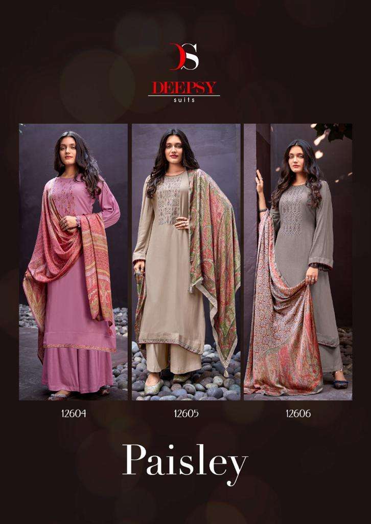 Deepsy Paisley Catalog Festive Wear Embroidery Pakistani Salwar Suits Wholesale