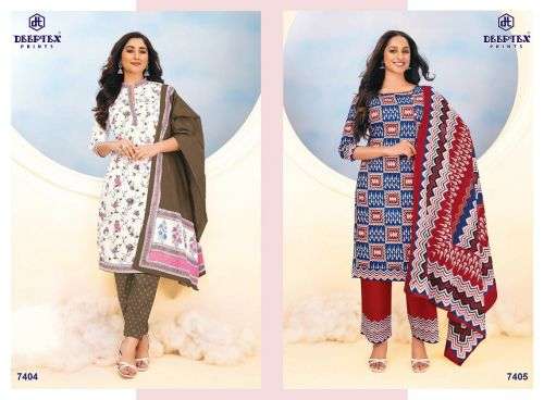 Deeptex Miss India Vol 74 Catalog Wholesale Cotton Printed Drees Materials